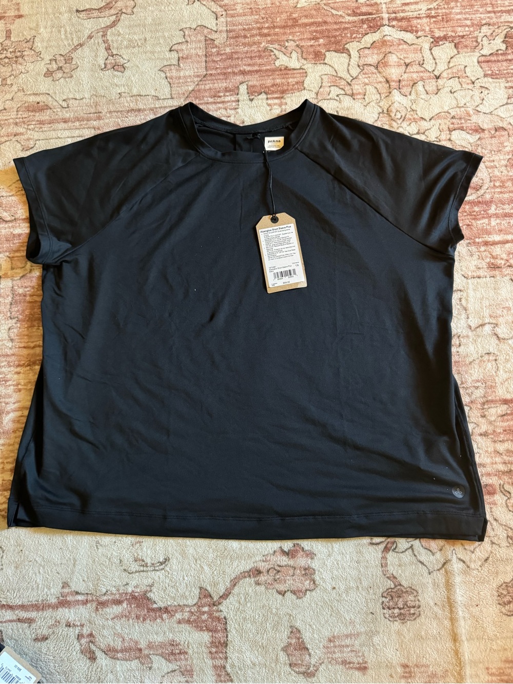 Prana Black Short Sleeve Performance Tee